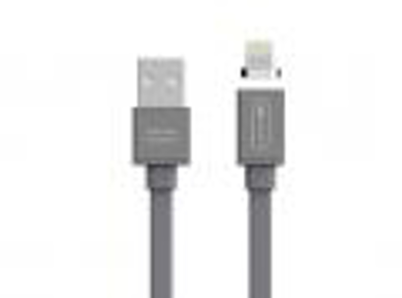 Slika - Allocacoc 10764GY Flat USB A (M) - Magnet Lightning 1,5m Grey, kabel