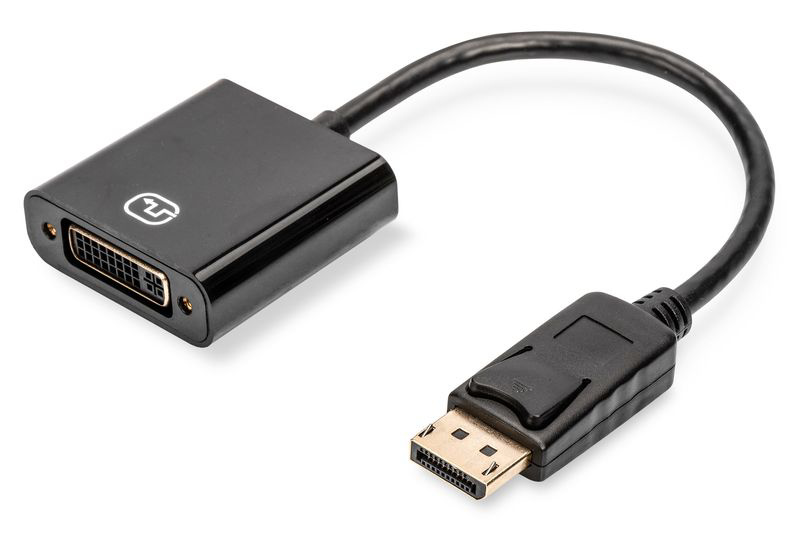 Slika - Digitus DisplayPort (M) 1.2 - DVI-I (Dual Link) (F) 0,15m Black, Adapter