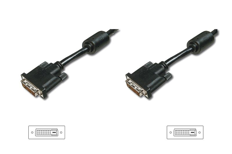 Slika - Digitus DVI (24+1) (M) - DVI-D (Dual Link) (M) 2m Black, kabel
