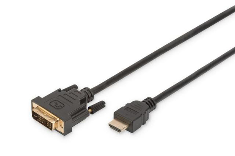 Slika - Digitus AK-330300-020-S HDMI A 1.4 (M) - DVI-D(18+1) (Single Link) Full HD 2m Black, kabel