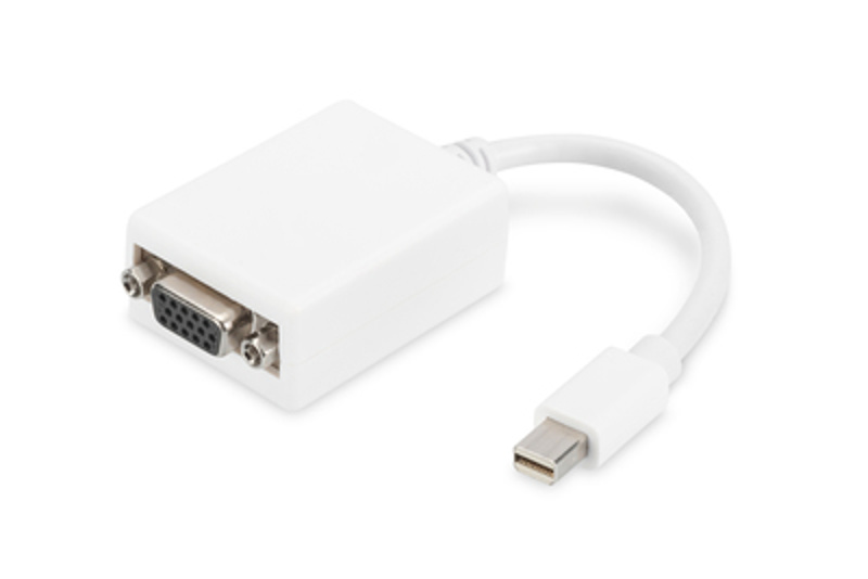 Slika - Digitus miniDisplayPort 1.1 a (M) - VGA (F) 0,15m White Adapter