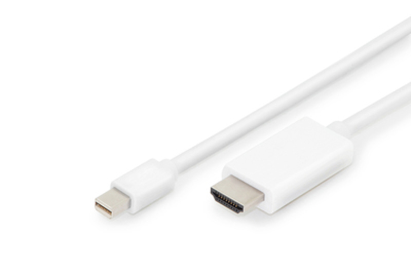 Slika - Assmann miniDisplayPort 1.2 (M) - HDMI 2.0 (M) 2m White, kabel