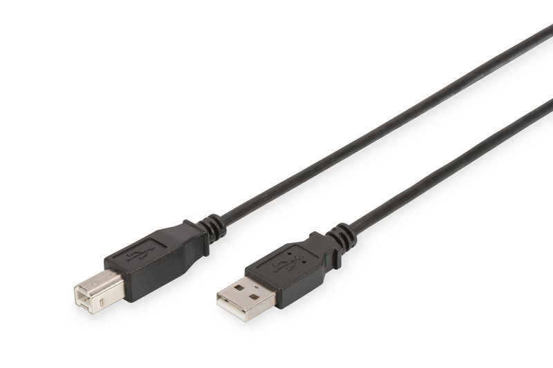 Slika - Digitus AK-300105-018-S USB A (M) - USB B (M) 2.0 1,8m Black, kabel