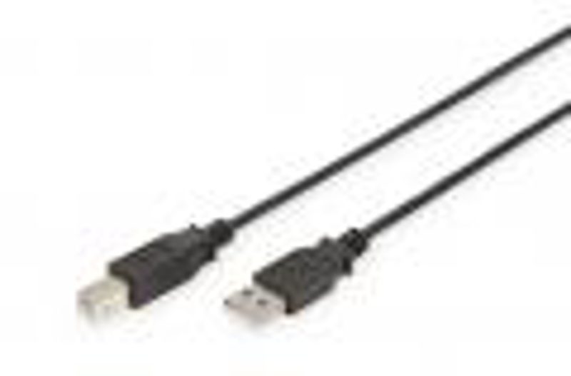 Slika - Digitus AK-300105-050-S USB A (M) - USB B (M) 2.0 5m Black, kabel