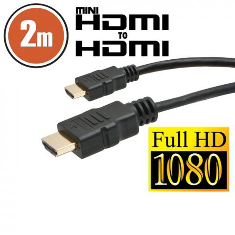 Slika - Delight 20318 HDMI A 1.4 (M) - mini HDMI (M) 2m Full HD Black, kabel