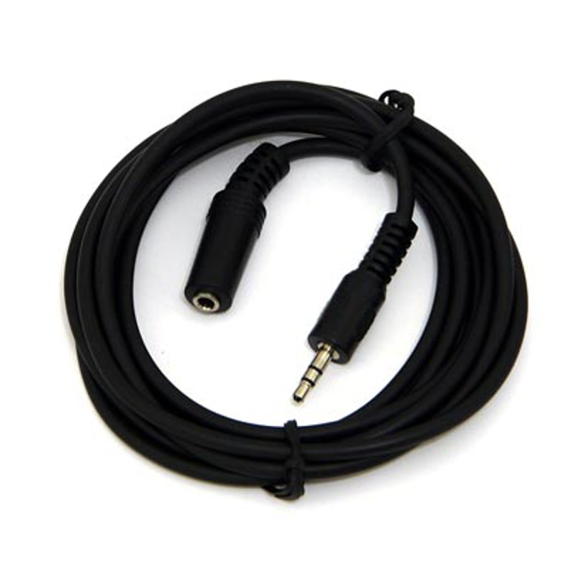 Slika - 3,5 jack M/F 5m Black, audio kabel