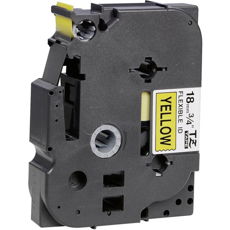 Slika - Brother TZE-FX641 (18mm x 8m) črno na rumeno, laminirana etiketa