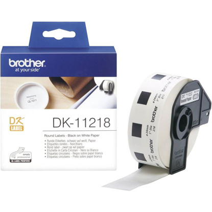 Brother DK-11218 (24mm x 90mm x 400) črno na belo, etikete