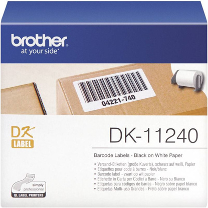Brother DK-11240 (102mm x 51mm x 600) črno na belo, etikete