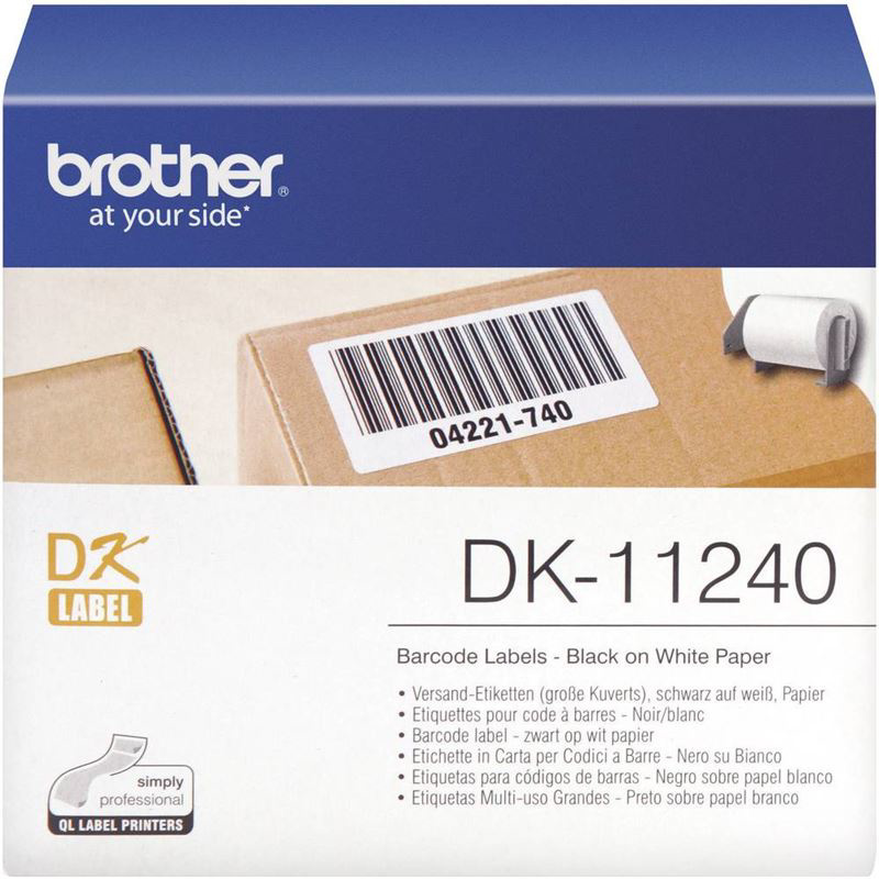 Slika - Brother DK-11240 (102mm x 51mm x 600) črno na belo, etikete