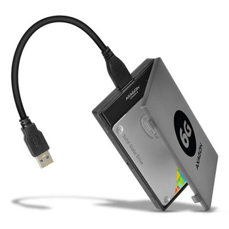 Slika - AXAGON ADSA-1S6 2,5" USB 3.0 HDD SATA črn USB 3.0, ohišje za disk