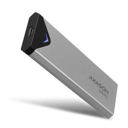 AXAGON EEM2-U3C USB-C 3.1 SATA M.2 Box Silver, ohišje za disk