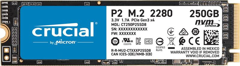Slika - Crucial 250GB M.2 2280 NVMe P2 Series CT250P2SSD8
