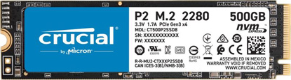 Crucial 500GB M.2 2280 NVMe P2 Series CT500P2SSD8