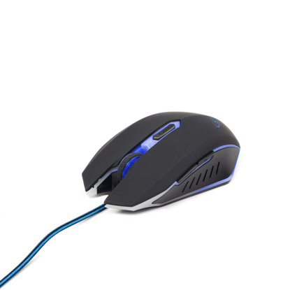 Gembird MUSG-001-B LED Gamer črna/modra miška
