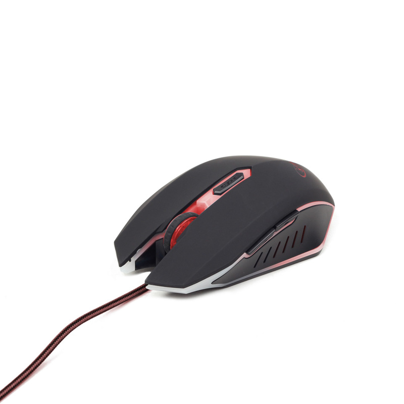 Slika - Gembird MUSG-001-R LED Gamer črna/Red miška