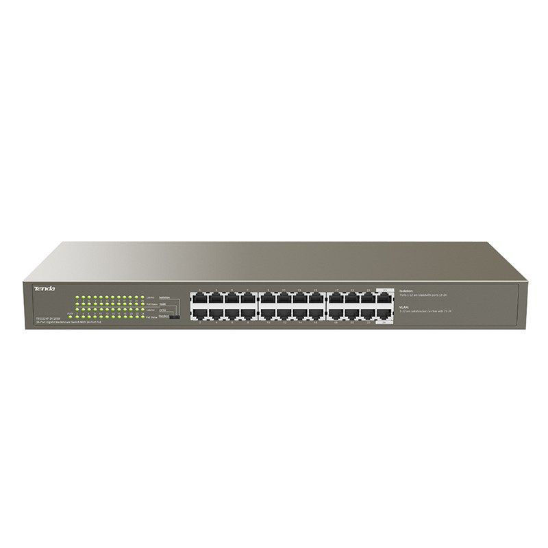 Slika - Tenda TEG1124P-4-250W 24-Port (24-Port PoE) Gigabit Desktop Switch