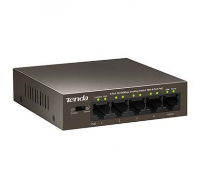 Tenda TEF1105P-4-63W 5-p PoE unmanaged Switch