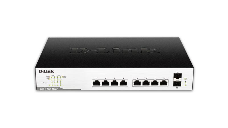 Slika - D-Link DGS-1100-10MP Smart Managed 10-Port Gigabit PoE Switch