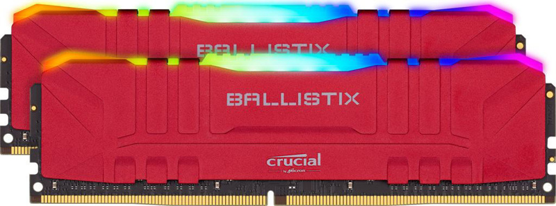 Slika - Crucial 32GB DDR4 3200MHz Kit (2x16GB) Ballistix Red RGB BL2K16G32C16U4R