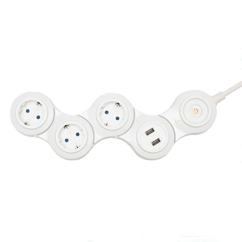 Slika - SAL NVH 03/WIFI 3x power 2x USB White, razdelilec