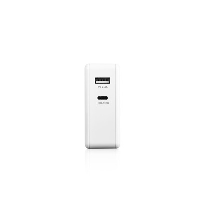 Modecom MC-45CU-01 USB + USB C PD White, hišni polnilec
