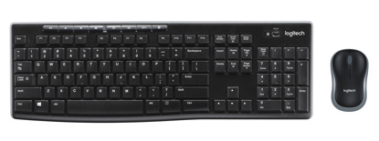 Logitech MK270 + miška Black, brezžična tipkovnica