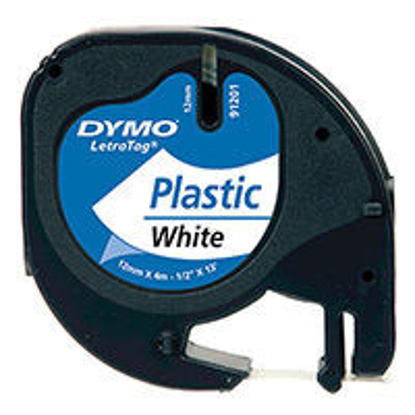 Dymo 91221 / 59422  (S0721660) 12mm x 4m črno na belo, etikete