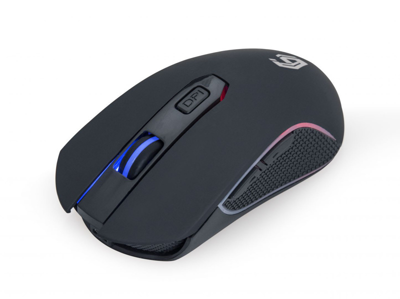 Slika - Gembird MUSGW-6BL-01 Firebolt RGB gaming črna brezžična miška