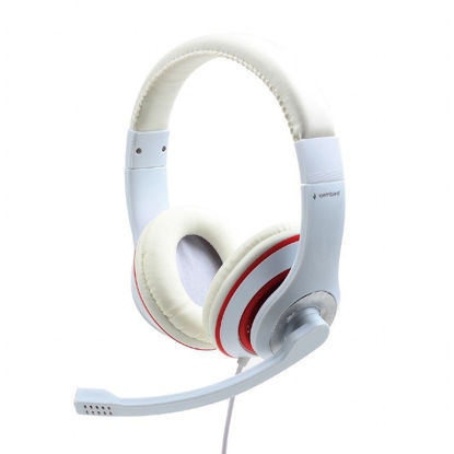 Gembird MHS-03-WTRD Stereo bele/rdeče, slušalke z mikrofonom