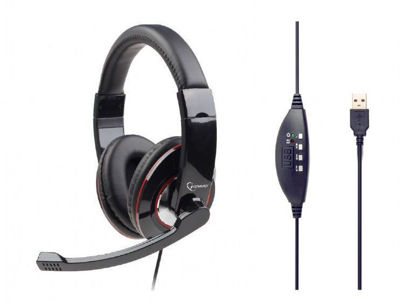 Gembird MHS-U-001 Gaming Glossy črne, slušalke z mikrofonom