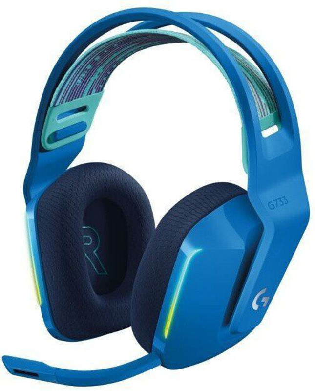 Slika - Logitech G733 Lightspeed brezžične RGB (981-000943) modre, slušalke z mikrofonom