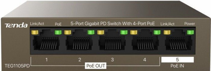 Tenda TEG1105PD 5x Gigabit PoE Switch