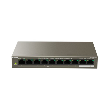 Tenda TEF1110P-8-102W 8x 10/100Mbps 2xGigabit Desktop PoE Switch