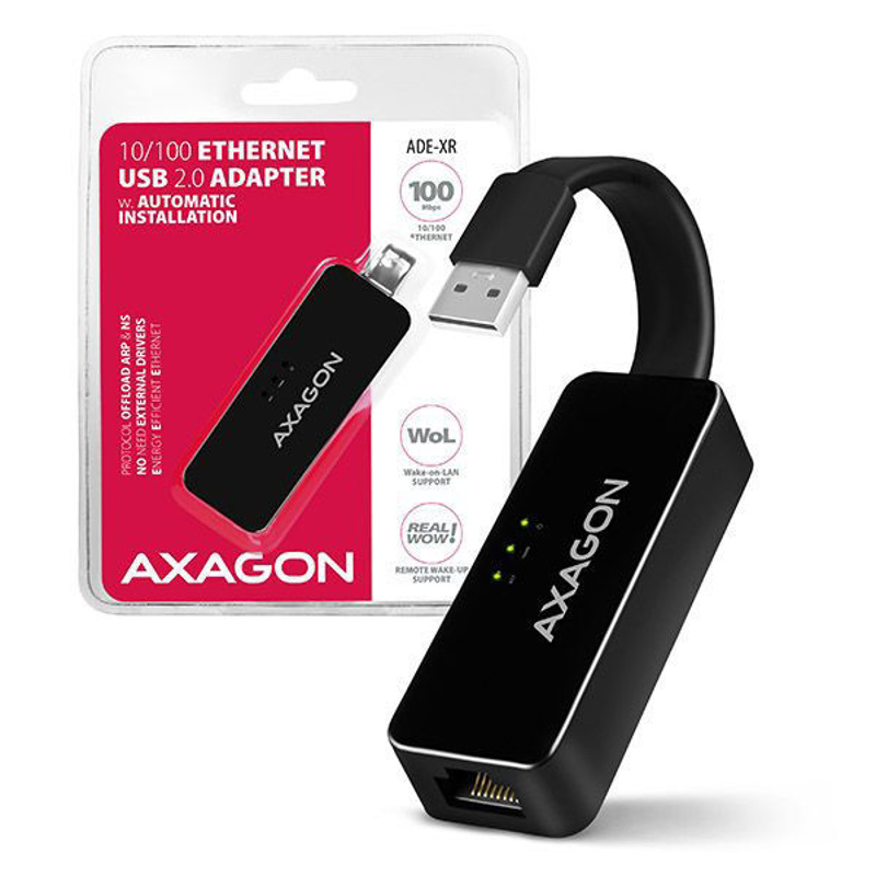 Slika - AXAGON ADE-XR USB 2.0 - Fast Ethernet Adapter
