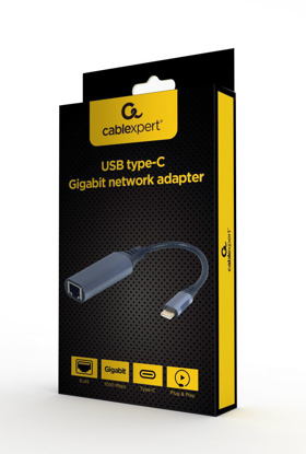 Gembird A-USB3C-LAN-01 USB-C Gigabit adapter Space Grey