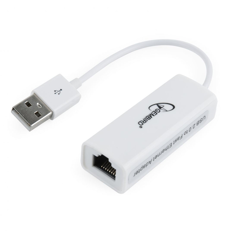 Slika - Gembird NIC-U2-02 USB 2.0 LAN White adapter