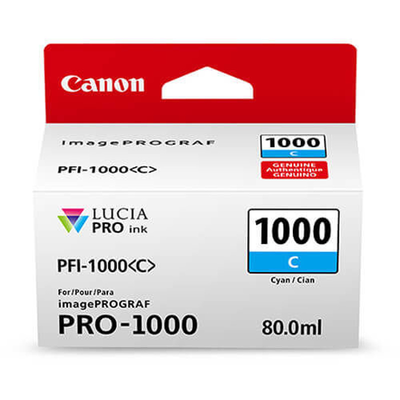 Slika - Canon PFI-1000 C (0547C001) modra, originalna kartuša