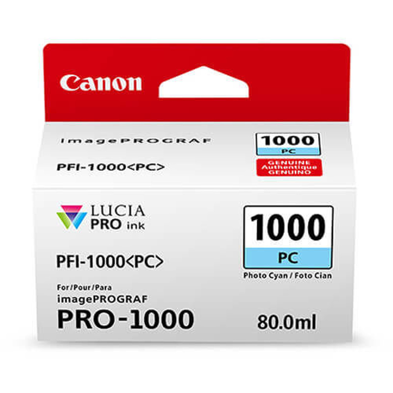 Slika - Canon PFI-1000 PC (0550C001) foto modra, originalna kartuša