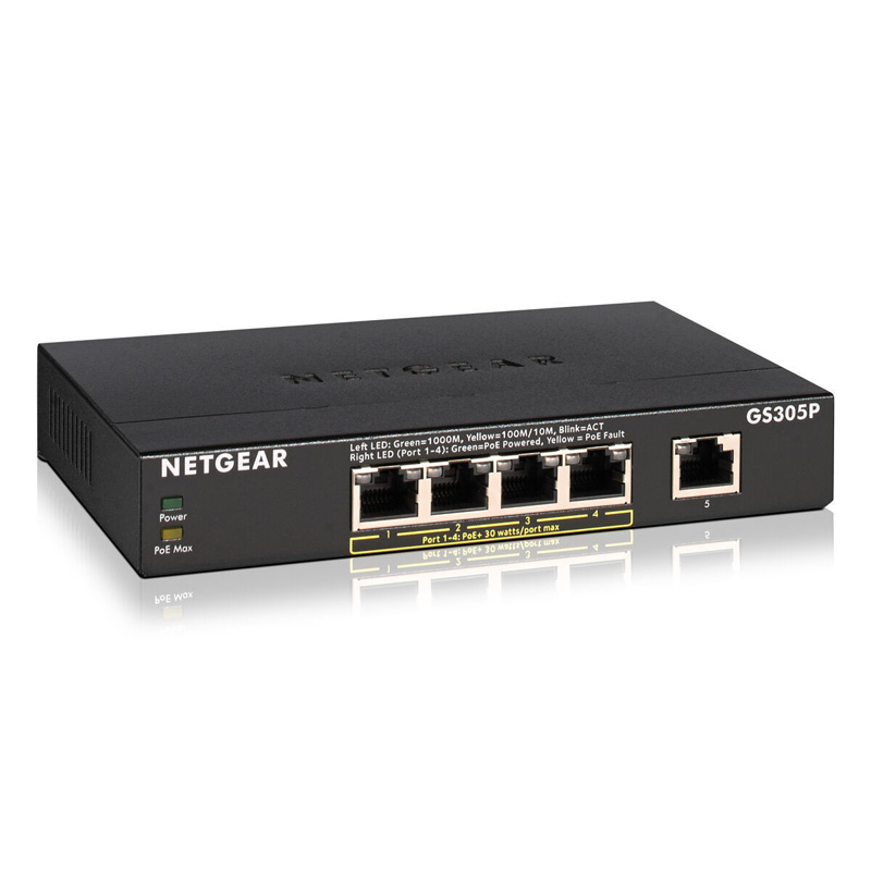 Slika - Netgear GS305P-200PES PoE 5x Gigabit Switch