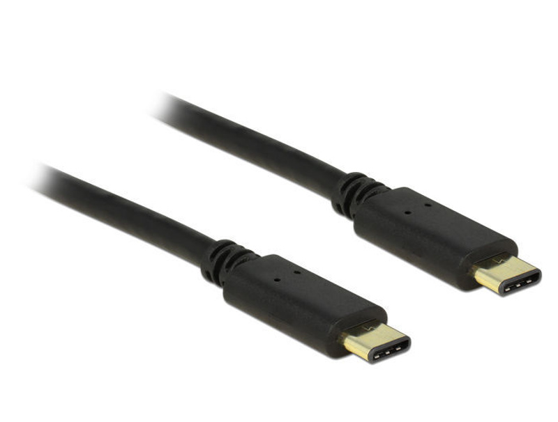 Slika - DeLock 83332 USB C 2.0 (M/M) 2m Black, kabel