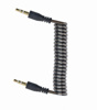 Slika - Gembird CCA-405-6 3,5 mm stereo spiralni avdio kabel 1,8 m črn