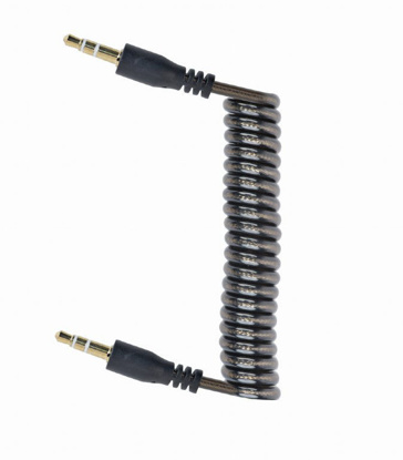 Gembird CCA-405-6 3,5 mm stereo spiralni avdio kabel 1,8 m črn