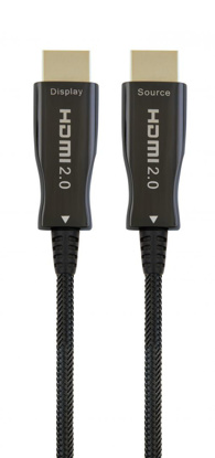 Gembird CCBP-HDMI-AOC-50M Active Optical (AOC) High speed HDMI Ethernet Premium Series 50m Black, kabel