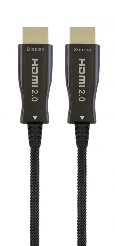 Slika - Gembird CCBP-HDMI-AOC-50M Active Optical (AOC) High speed HDMI Ethernet Premium Series 50m Black, kabel