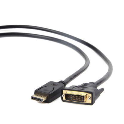 Gembird CC-DPM-DVIM-1M DisplayPort na DVI-D (Dual Link) (24+1) adapterski kabel 1m črn