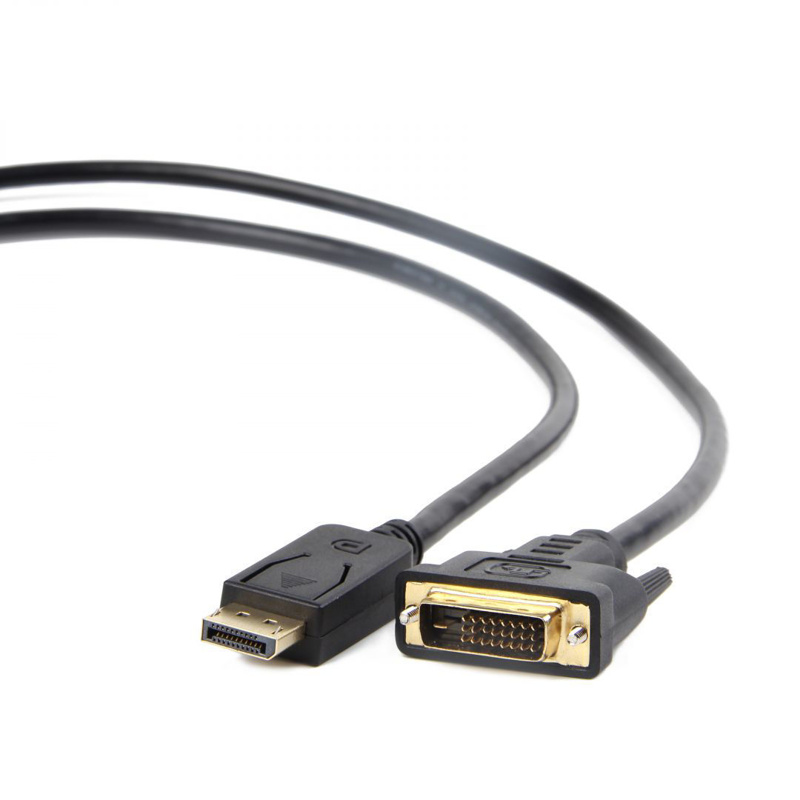 Slika - Gembird CC-DPM-DVIM-1M DisplayPort na DVI-D (Dual Link) (24+1) adapterski kabel 1m črn