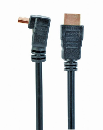 Gembird CC-HDMI490-10 HDMI Visokohitrostni kabel HDMI z ethernetom, konektor pod kotom 90 stopinj 3m črn, kabel