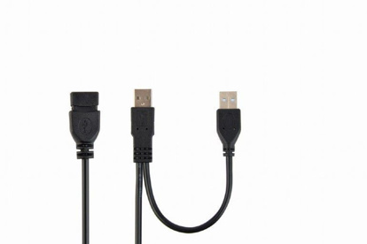 Gembird CCP-USB22-AMAF-3 Dual USB 2.0 A podaljšek kabel 0,9 m Črna