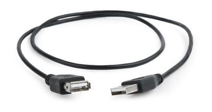 Gembird CC-USB2-AMAF-75CM/300-BK USB 2.0 A M/F 0,75m Black, podaljšek